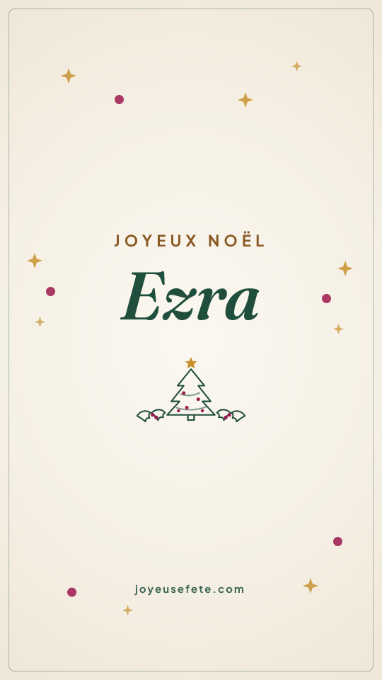 Image « Joyeux Noël Ezra » au format story