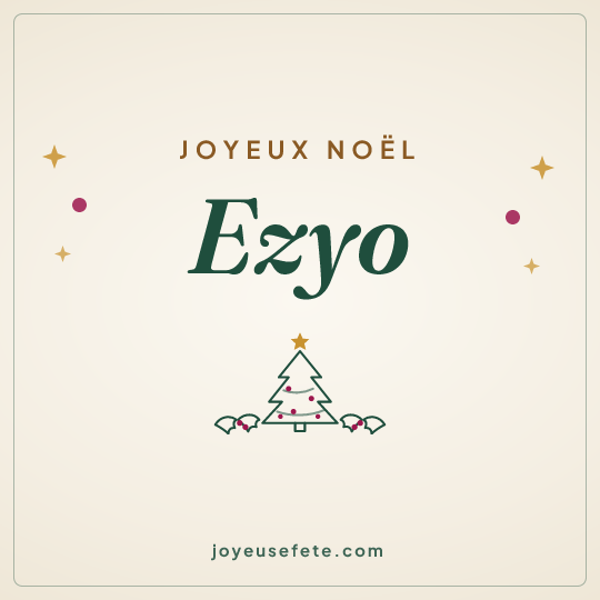 Image carrée « Joyeux Noël Ezyo » pour WhatsApp