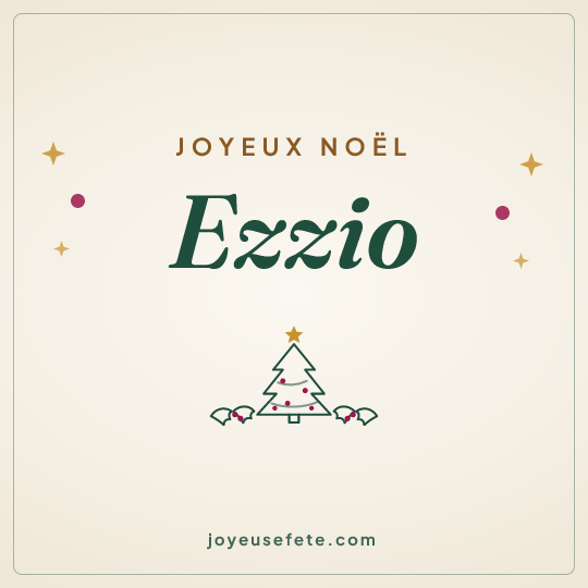Image carrée « Joyeux Noël Ezzio » pour WhatsApp