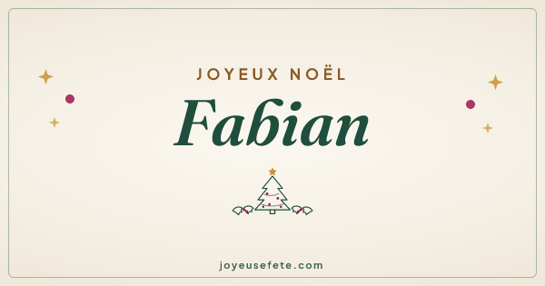 Image « Joyeux Noël Fabian » au format large