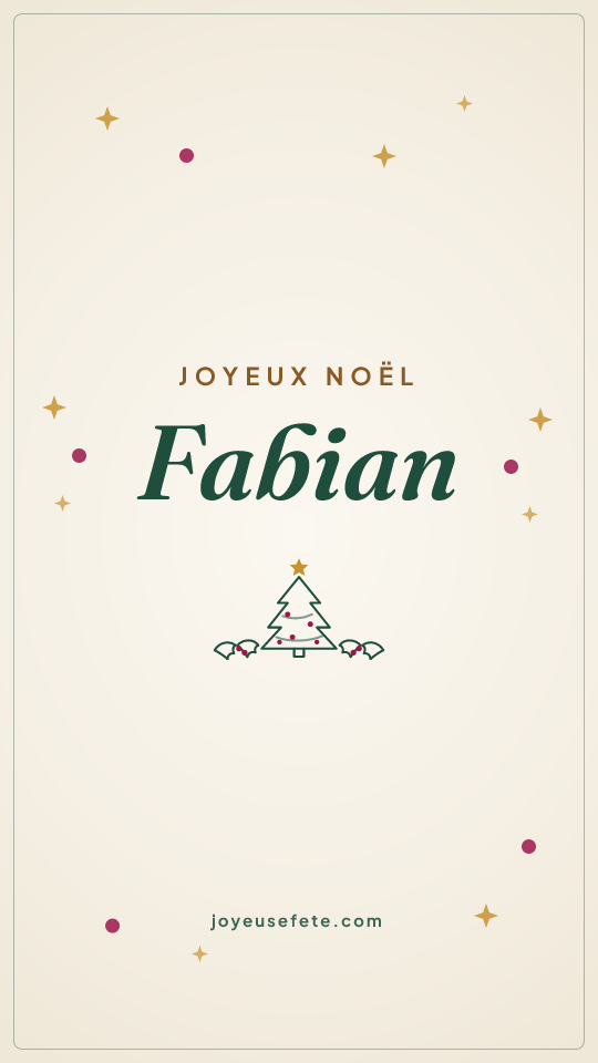 Image « Joyeux Noël Fabian » au format story