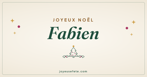 Image « Joyeux Noël Fabien » au format large