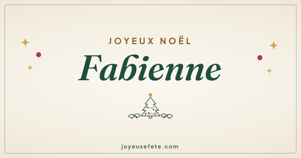 Image « Joyeux Noël Fabienne » au format large