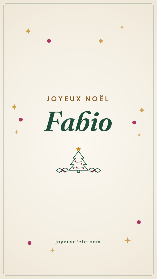 Image « Joyeux Noël Fabio » au format story