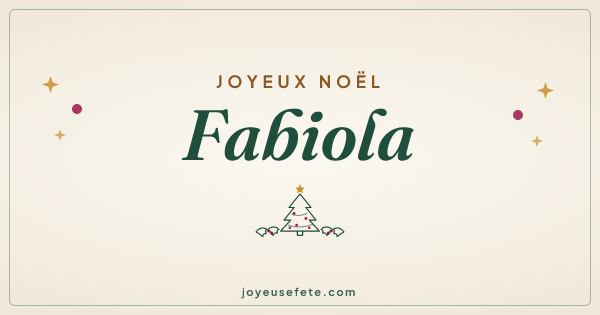 Image « Joyeux Noël Fabiola » au format large