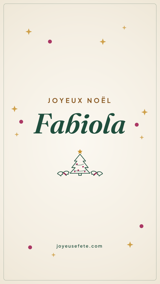 Image « Joyeux Noël Fabiola » au format story