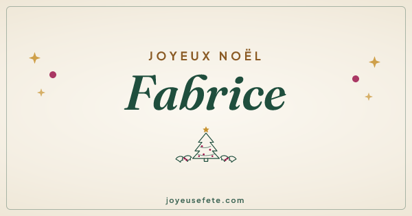 Image « Joyeux Noël Fabrice » au format large