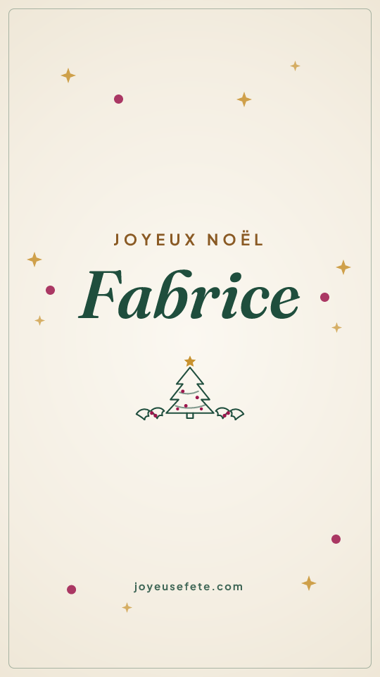 Image « Joyeux Noël Fabrice » au format story