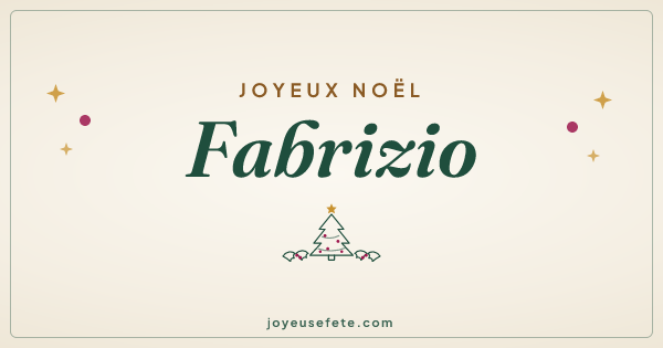 Image « Joyeux Noël Fabrizio » au format large