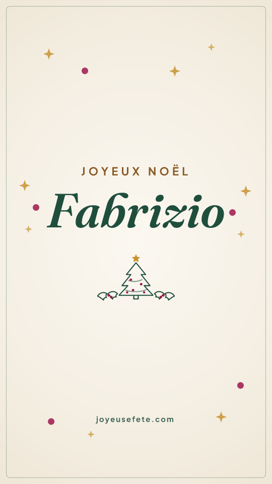 Image « Joyeux Noël Fabrizio » au format story