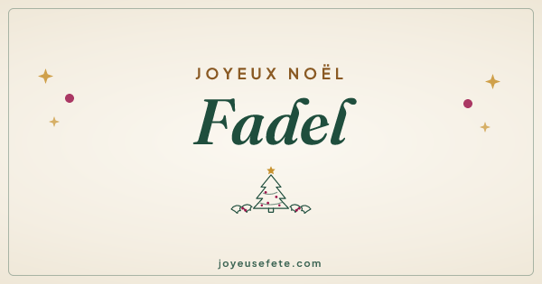 Image « Joyeux Noël Fadel » au format large