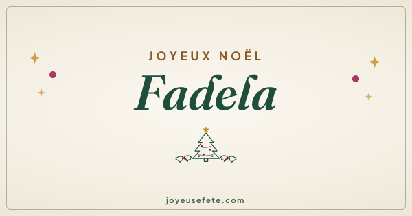 Image « Joyeux Noël Fadela » au format large