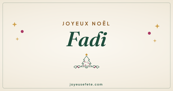 Image « Joyeux Noël Fadi » au format large
