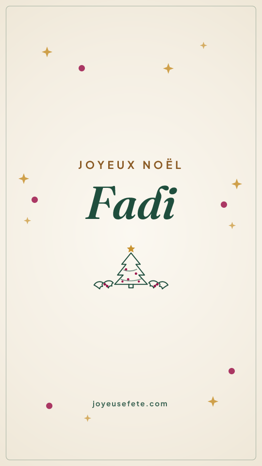 Image « Joyeux Noël Fadi » au format story