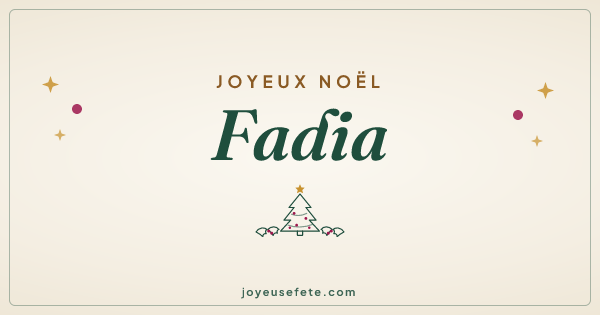 Image « Joyeux Noël Fadia » au format large
