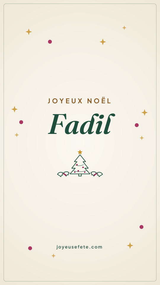 Image « Joyeux Noël Fadil » au format story