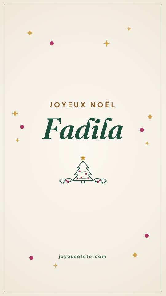 Image « Joyeux Noël Fadila » au format story