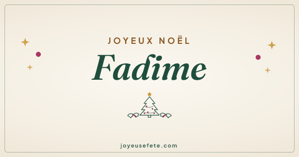 Image « Joyeux Noël Fadime » au format large