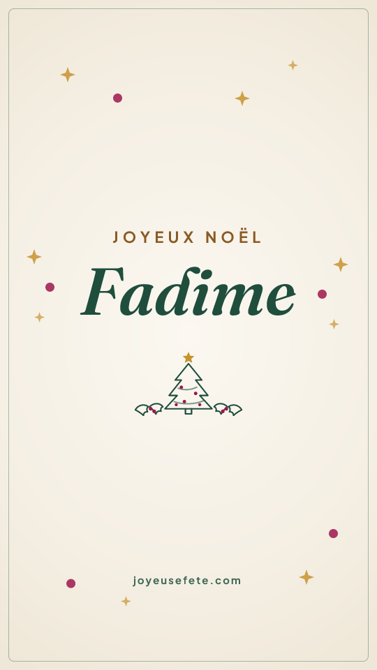 Image « Joyeux Noël Fadime » au format story