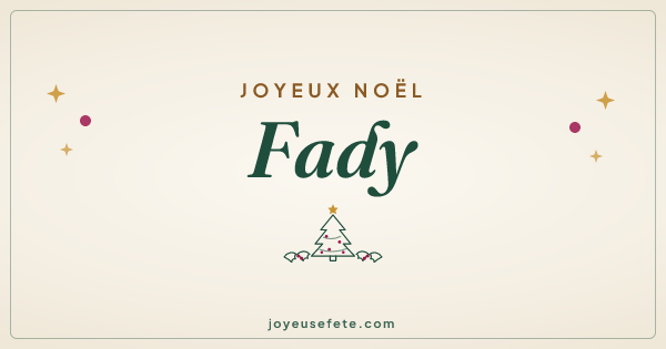 Image « Joyeux Noël Fady » au format large