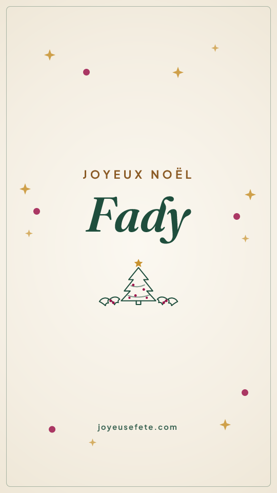 Image « Joyeux Noël Fady » au format story