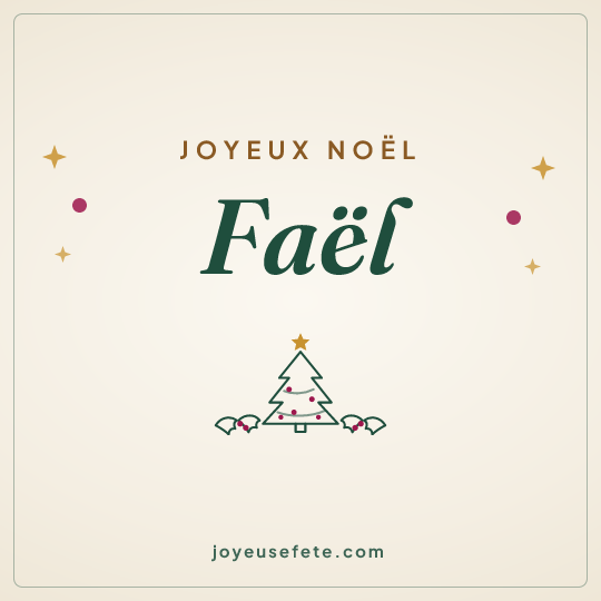 Image carrée « Joyeux Noël Faël » pour WhatsApp