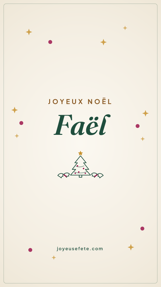Image « Joyeux Noël Faël » au format story