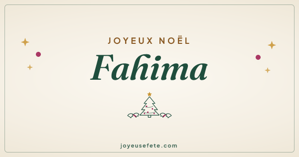 Image « Joyeux Noël Fahima » au format large