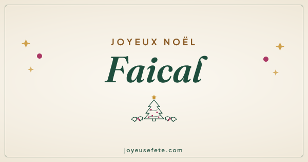 Image « Joyeux Noël Faical » au format large