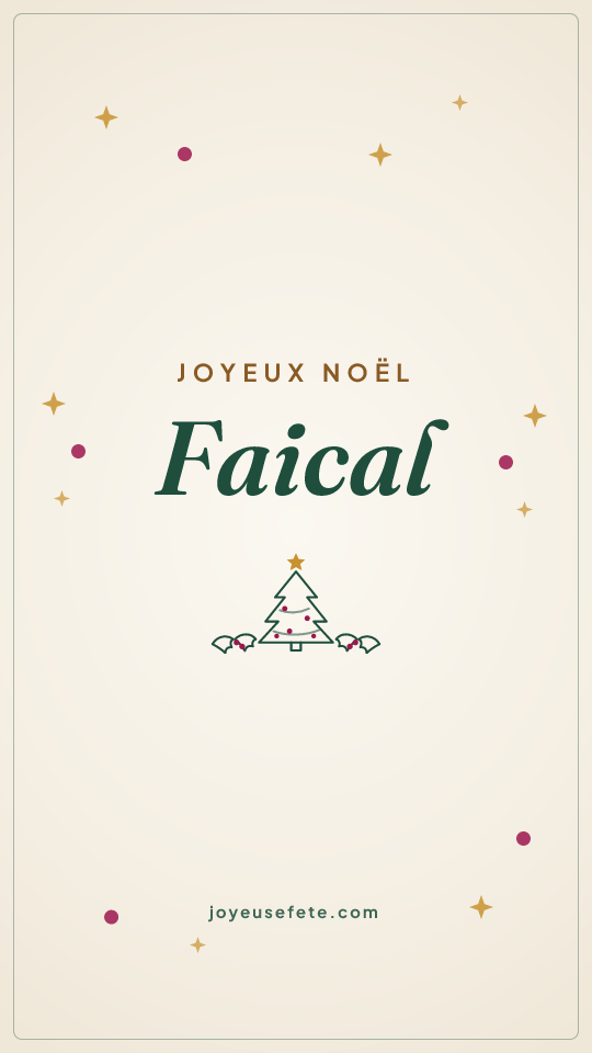 Image « Joyeux Noël Faical » au format story
