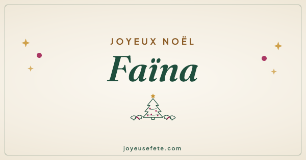 Image « Joyeux Noël Faïna » au format large