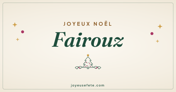 Image « Joyeux Noël Fairouz » au format large