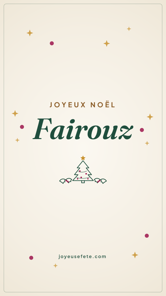 Image « Joyeux Noël Fairouz » au format story