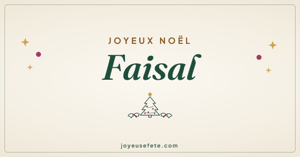 Image « Joyeux Noël Faisal » au format large