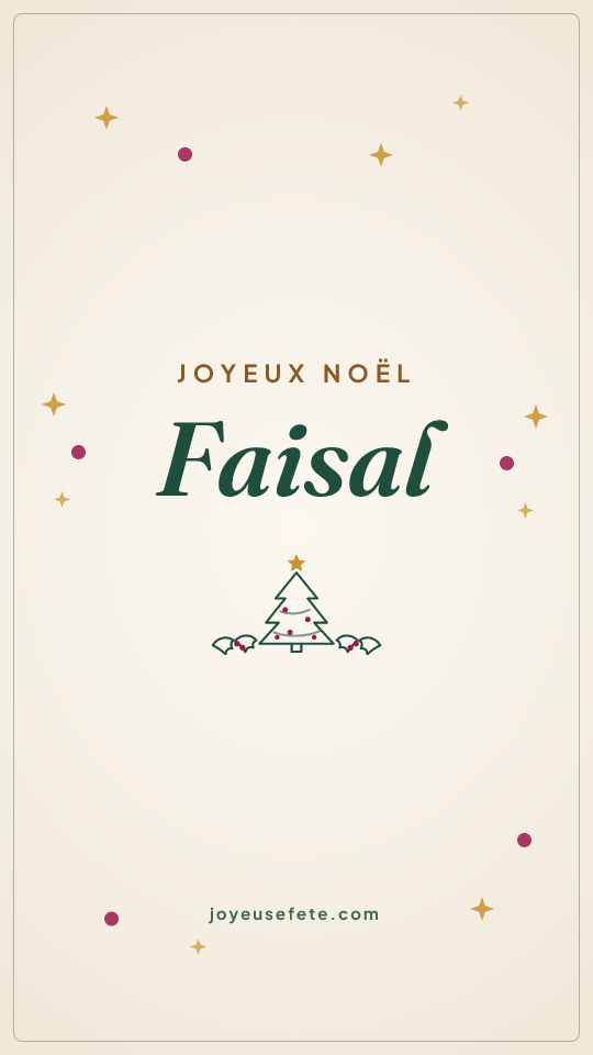 Image « Joyeux Noël Faisal » au format story