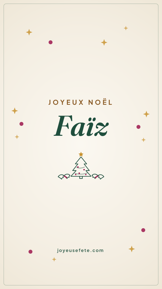 Image « Joyeux Noël Faïz » au format story
