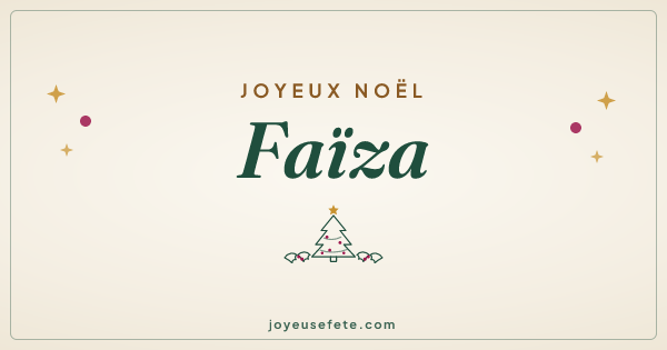 Image « Joyeux Noël Faïza » au format large