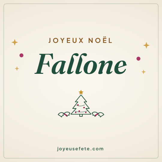 Image carrée « Joyeux Noël Fallone » pour WhatsApp
