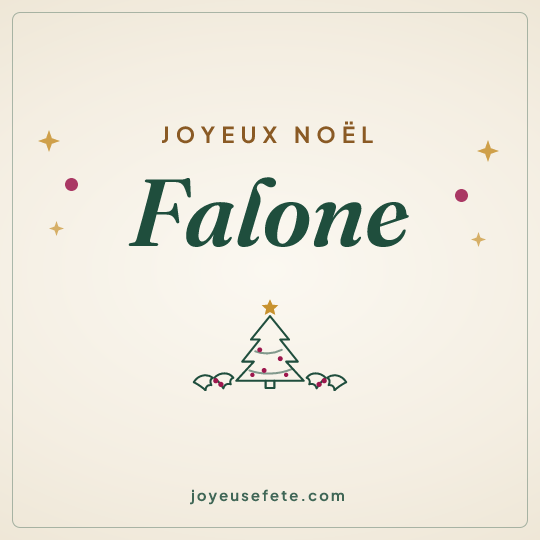 Image carrée « Joyeux Noël Falone » pour WhatsApp