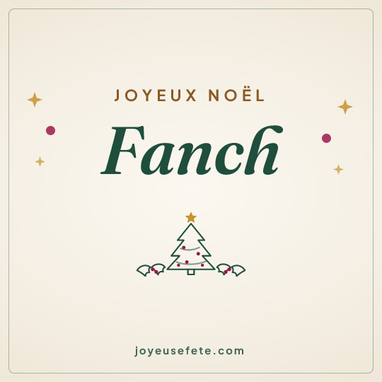 Image carrée « Joyeux Noël Fanch » pour WhatsApp