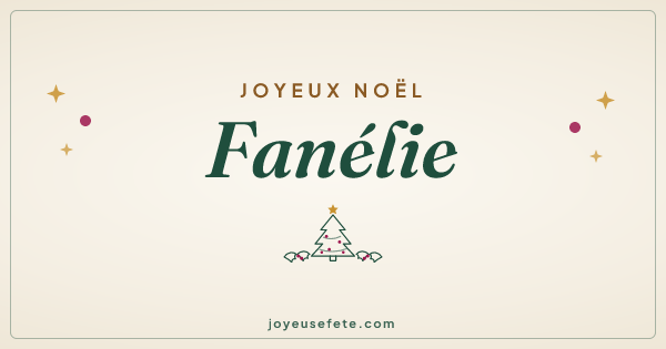 Image « Joyeux Noël Fanélie » au format large