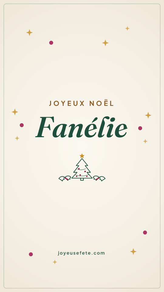 Image « Joyeux Noël Fanélie » au format story