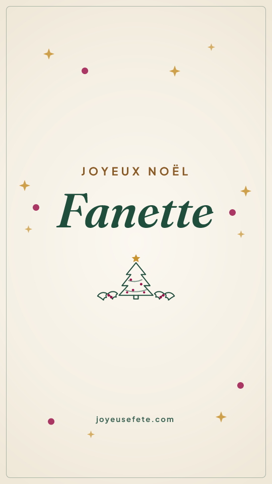 Image « Joyeux Noël Fanette » au format story
