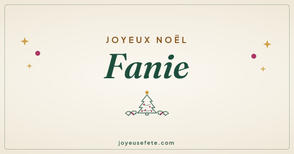 Image « Joyeux Noël Fanie » au format large