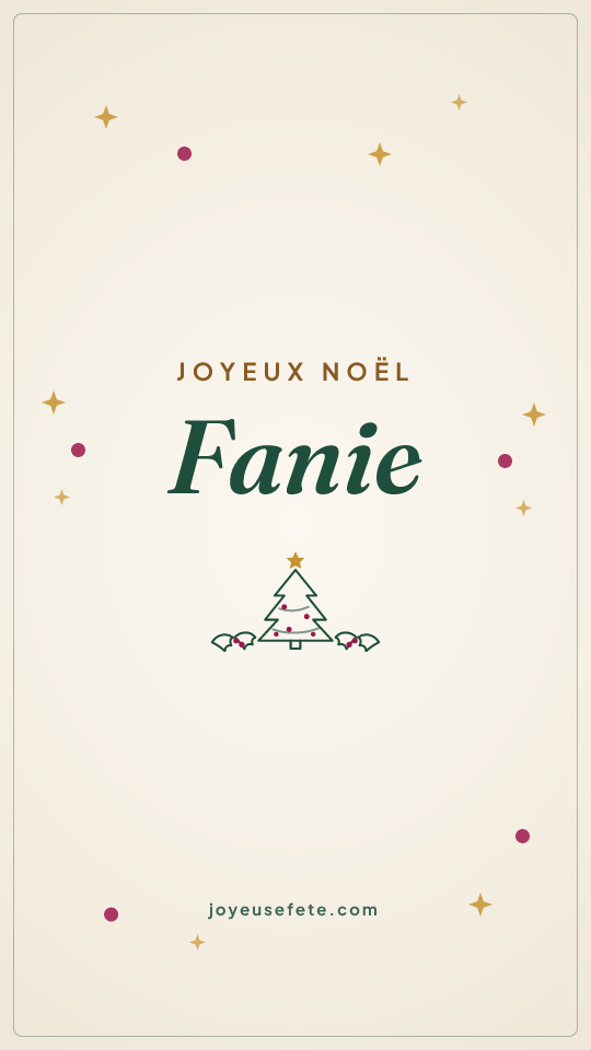 Image « Joyeux Noël Fanie » au format story