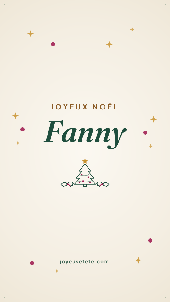 Image « Joyeux Noël Fanny » au format story