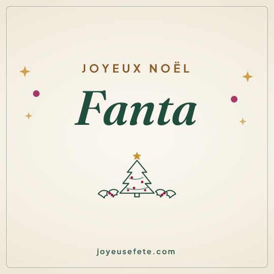 Image carrée « Joyeux Noël Fanta » pour WhatsApp