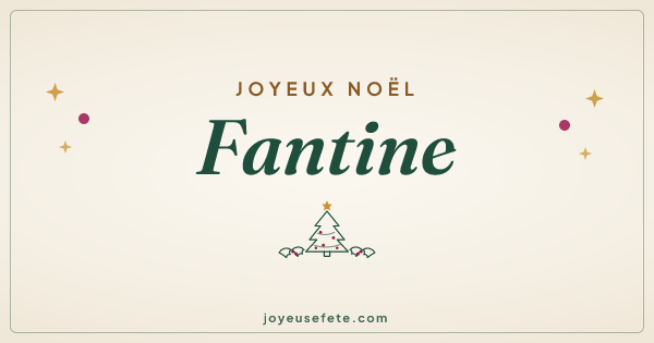Image « Joyeux Noël Fantine » au format large