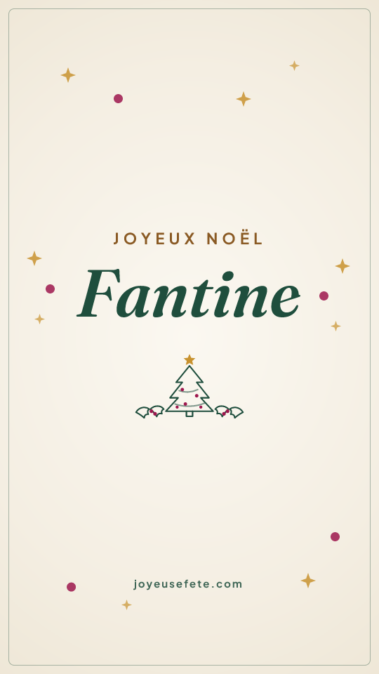 Image « Joyeux Noël Fantine » au format story