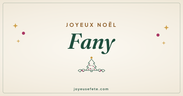 Image « Joyeux Noël Fany » au format large